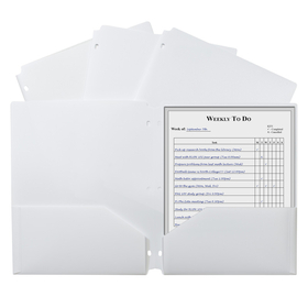 C-Line Products CLI33937 2 Pocket Poly Portfolio White