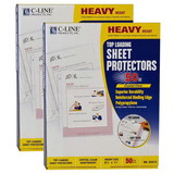 C-Line CLI62013-2 Sheet Protector Heavyweight, Clear (2 Ct)