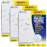 C-Line CLI62127-3 Recycled Project Folders, Clear (3 Ct)