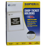 C-Line CLI80911 Vinyl Shop Ticket Holder 50/Box, Both Sides Clear 8.5X11