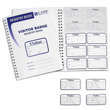 C-Line CLI97030 Visitor Badges With Registry Log, 150 Badges & Log Book