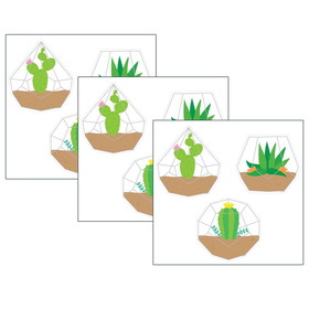 Creative Teaching Press CTP10419-3 Positivly Plants Terrariums, 6In Cut Outs (3 PK)
