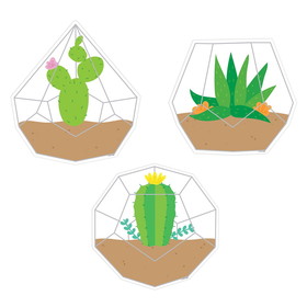 Creative Teaching Press CTP10419 Positivly Plants Terrariums 6In Cut, Outs