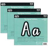 Creative Teaching Press CTP1842-3 4In Bold Bright Class Cafe, Letters Designer (3 PK)