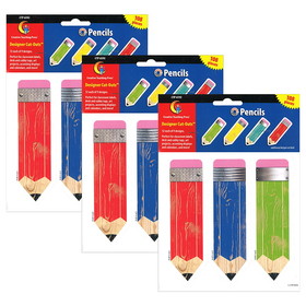 Creative Teaching Press CTP6592-3 Pencils 6In Cut Outs, Upcycle Style (3 PK)