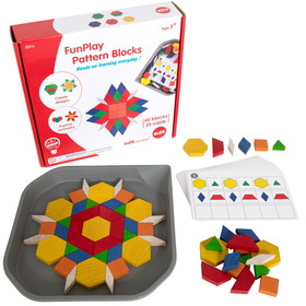 Edx Education CTU22014 Funplay Pattern Blocks Homeschl Kit, For Kids
