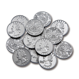 Learning Advantage CTU7524 Plastic Coins 100 Quarters