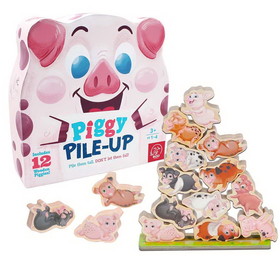 Roo Games CTUAS50081 Piggy Pile-Up Stacking & Balancing, Game