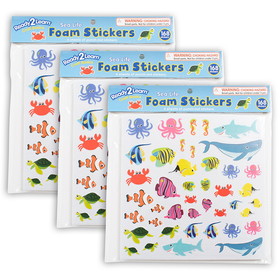 Ready 2 Learn CTUCE10065-3 Foam Stickers - Sea Life (3 PK)