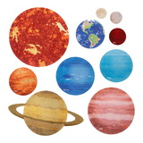 The Freckled Frog CTUFF827 Our Solar System Mats Set Of 10