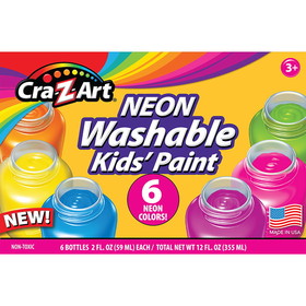 Cra-Z-Art CZA106466 6 Count Neon Washable Paint