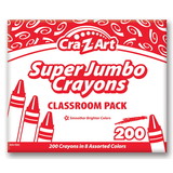Cra-Z-Art CZA740131 Supr Jumbo Crayon Class Pack Of 200, Cra-Z-Art