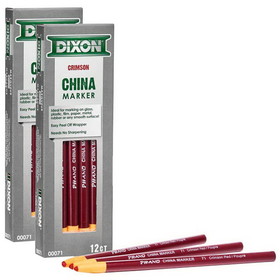 Dixon DIX00071-2 China Markers Crimson Red, 12Pk (2 PK)