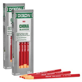 Dixon DIX00079-2 Phano China Markers Red Pack, Of 12 (2 PK)