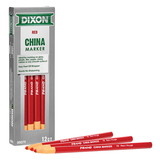 Dixon DIX00079 Phano China Markers Red Pack Of 12