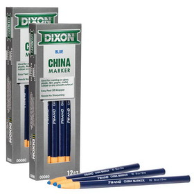 Dixon DIX00080-2 Phano China Markers Blue, Pack Of 12 (2 PK)