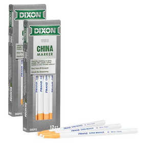 Dixon DIX00092-2 Phano China Markers White, 12Pk (2 PK)