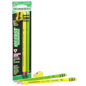 Ticonderoga DIX13002 Neon Ticonderoga Pencil 2 Ct W/, Sharpener