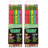 Ticonderoga DIX13012-2 Triwrite Neon Ticondrga, Pencil 12Ct (2 PK)