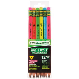 Ticonderoga DIX13012 Triwrite Neon Ticondrga Pencil 12Ct