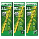 Ticonderoga DIX13080-3 Beginner Pencil W/O Eraser (3 DZ)
