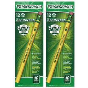 Ticonderoga DIX13308-2 Beginner Pencil With Eraser (2 DZ)