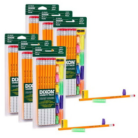 Dixon DIX14428-6 Variety Pack Pencils Erasers, Grips (6 PK)