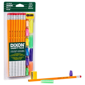 Dixon DIX14428 Variety Pack Pencils Erasers Grips