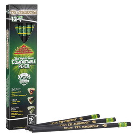 Ticonderoga DIX22500 Tri-Conderoga 3-Sided Pencils 12/Pk, W/Sharpener