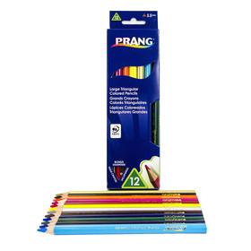 Dixon Ticonderoga DIX25120 Prang Lg Triangular Colored Pencils - 12 Color Set
