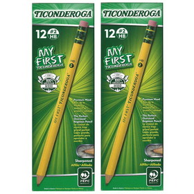 Ticonderoga DIX33312-2 My First Ticonderoga Pencil, 12 Per Pk (2 DZ)