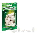 Ticonderoga DIX38025 Wedge Cap Erasers White 25Ct