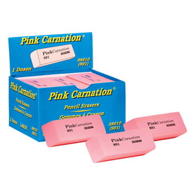 Dixon DIX38910 Dixon Pink Carnation Erasers Large