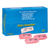 Dixon DIX38920 Pink Carnation Erasers 36Pk Small