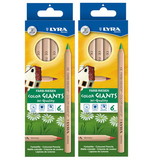 Lyra DIX3941060-2 Giant Colored Pencils, Lacquered 6Pk Lyra Color (2 PK)