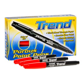Dixon DIX81110 Trend Porous Point Pens 12 Ct Red