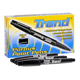 Dixon DIX81170 Trend Porous Point Pens 12 Ct Black