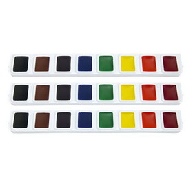 Prang DIX82000-3 Half Pan Watrclor Refill 3, Sts/Box 8 Colors (3 BX)