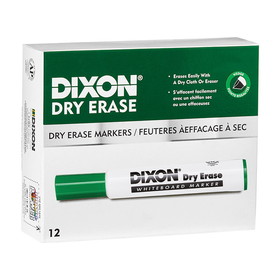 Dixon DIX92104 Dry Erase Markrs Wedge Tip Grn 12Pk