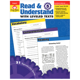 Evan-Moor EMC3445 Read And Understand With Leveled - Texts Gr 5