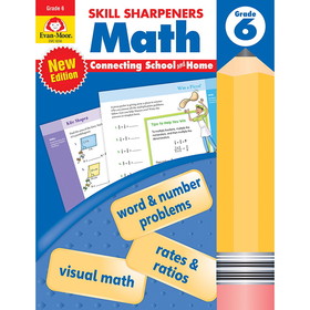 Evan-Moor Educational Publishers EMC8256 Skill Sharpeners Math Grade 6