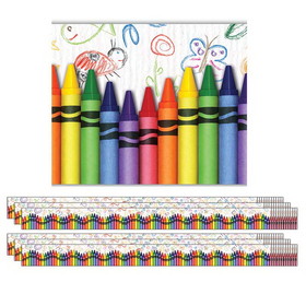 Edupress EP-3269-6 Crayons Layered Border (6 PK)