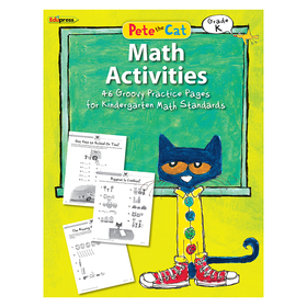 Edupress EP-3512 Pete The Cat Math Workbook Gr K
