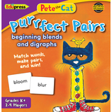 Edupress EP-3533 Pete The Cat Purrfect Pairs Game - Beginning Blends And Digraphs