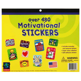 Eureka EU-458010 Jumbo Sticker Books 480 Ct, Motivational