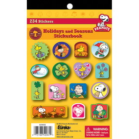 Eureka EU-609692 Peanuts Holidays And Seasons, Sticker Book