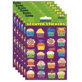 Eureka EU-650921-6 Cupcake Scented Stickers (6 PK)