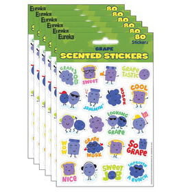 Eureka EU-650943-6 Grape Stickers Scented (6 PK)
