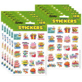 Eureka EU-655062-12 Birthday Theme Stickers (12 PK)
