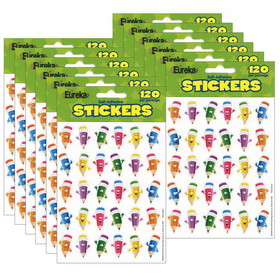 Eureka EU-655068-12 Pencil Smiley Faces Theme, Stickers (12 PK)